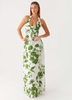 Ember Valley Cotton Maxi Dress - Verdant Bloom - 图片 6