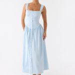 Emmalina Midi Dress - Blue