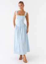 Emmalina Midi Dress - Blue