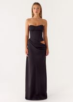 Emory Corset Maxi Dress - Black - 图片 4