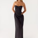 Emory Corset Maxi Dress - Black