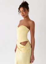 Emory Corset Maxi Dress - Yellow - 图片 8