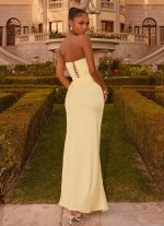 Emory Corset Maxi Dress - Yellow - 图片 2