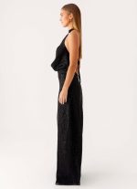 Empire Sequin Maxi Dress - Black - 图片 4