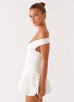 Endless Romance Off Shoulder Mini Dress - White - 图片 3