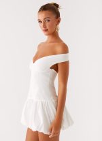 Endless Romance Off Shoulder Mini Dress - White - 图片 6