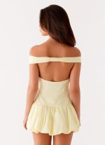 Endless Romance Off Shoulder Mini Dress - Yellow - 图片 4