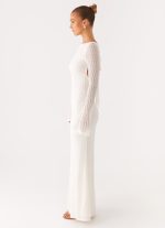 Ethereal Long Sleeve Maxi Dress - Ivory - 图片 3