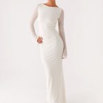 Ethereal Long Sleeve Maxi Dress - Ivory