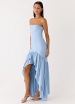 Evander Chiffon Maxi Dress - Blue - 图片 4