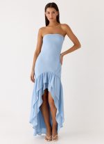 Evander Chiffon Maxi Dress - Blue - 图片 5