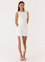 Everly Mini Dress - White - 图片 4