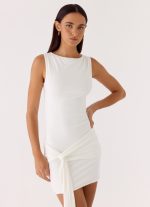 Everly Mini Dress - White - 图片 5