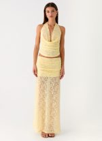 Farruko Jacquard Halter Top - Butter - 图片 4