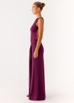 Fault Line Maxi Dress - Plum - 图片 3