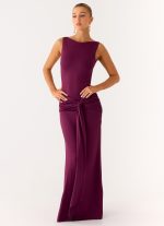 Fault Line Maxi Dress - Plum - 图片 5