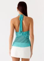 Feature Me Beaded Top - Blue - 图片 3