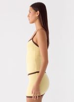 Felicia Asymmetrical Mini Dress - Yellow - 图片 2