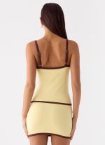 Felicia Asymmetrical Mini Dress - Yellow - 图片 3