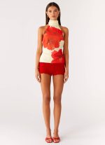 Felicity Halter Top - Scarlet Floral - 图片 4