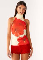 Felicity Halter Top - Scarlet Floral - 图片 5