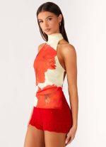 Felicity Halter Top - Scarlet Floral - 图片 6