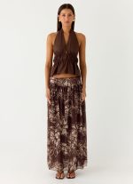 Figaro Halter Top - Chocolate - 图片 2