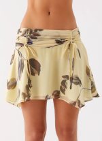 Fiore Asymmetrical Mini Skirt - Buttercream Bliss - 图片 4