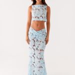 Fiorella Floret Maxi Skirt - Blue