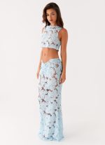 Fiorella Floret Maxi Skirt - Blue - 图片 4