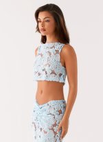 Fiorella Floret Top - Blue - 图片 3