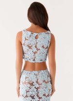 Fiorella Floret Top - Blue - 图片 4