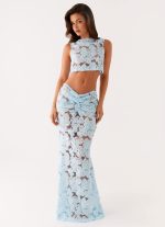 Fiorella Floret Top - Blue - 图片 5