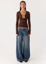 Francis Long Sleeve Top - Chocolate - 图片 4