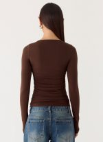 Francis Long Sleeve Top - Chocolate - 图片 3