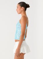 French Exit Sequin Top - Blue - 图片 2