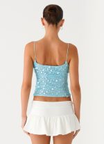 French Exit Sequin Top - Blue - 图片 3