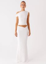 Galantis One Shoulder Maxi Dress - White - 图片 4