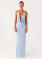 Game Player Maxi Dress - Blue