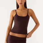 Garrix Bead Cami Top - Chocolate