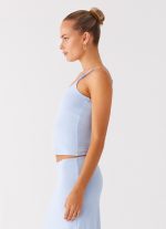 Garrix Bead Cami Top - Baby Blue - 图片 2