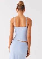Garrix Bead Cami Top - Baby Blue - 图片 3