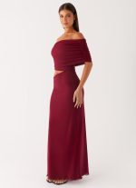 Gillian Maxi Dress - Maroon - 图片 2