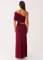 Gillian Maxi Dress - Maroon - 图片 3