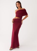 Gillian Maxi Dress - Maroon - 图片 4