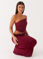 Gillian Maxi Dress - Maroon - 图片 5