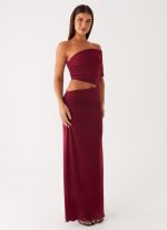 Gillian Maxi Dress - Maroon - 图片 6
