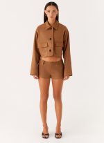 Gio Mini Shorts - Brown - 图片 3