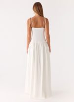 Giovanna Linen Maxi Dress - White - 图片 3