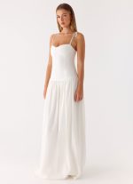 Giovanna Linen Maxi Dress - White - 图片 5